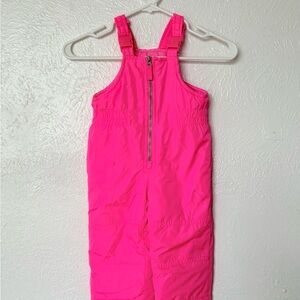 Carter's Hot Pink Snow Bib with adjustable straps.